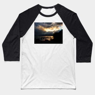 A cloudy Patagonian sunset over the sea Baseball T-Shirt